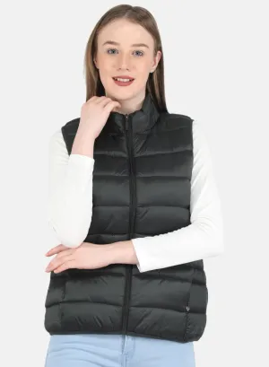 Women Olive Puffer Jacket
