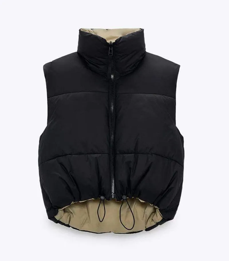 Women's Puffer Jacket | Sleeveless Puffer Jacket | Double Sided Jacket | Warm Puffer Outwear | Jacket | Warm Coat | Winter Outfit