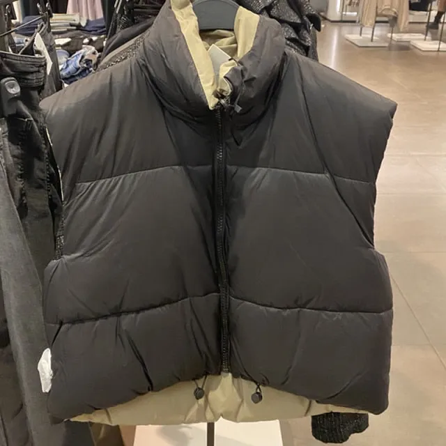 Women's Puffer Jacket | Sleeveless Puffer Jacket | Double Sided Jacket | Warm Puffer Outwear | Jacket | Warm Coat | Winter Outfit