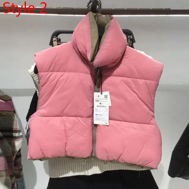 Women's Puffer Jacket | Sleeveless Puffer Jacket | Double Sided Jacket | Warm Puffer Outwear | Jacket | Warm Coat | Winter Outfit