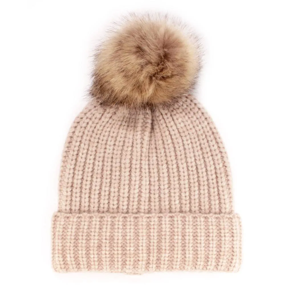 Women's Winter Knitted Pom Pom Slouchy Chunky Warm Fuzzy Beanie